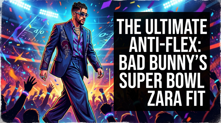 The Ultimate Anti-Flex: Bad Bunny's Super Bowl Zara Fit